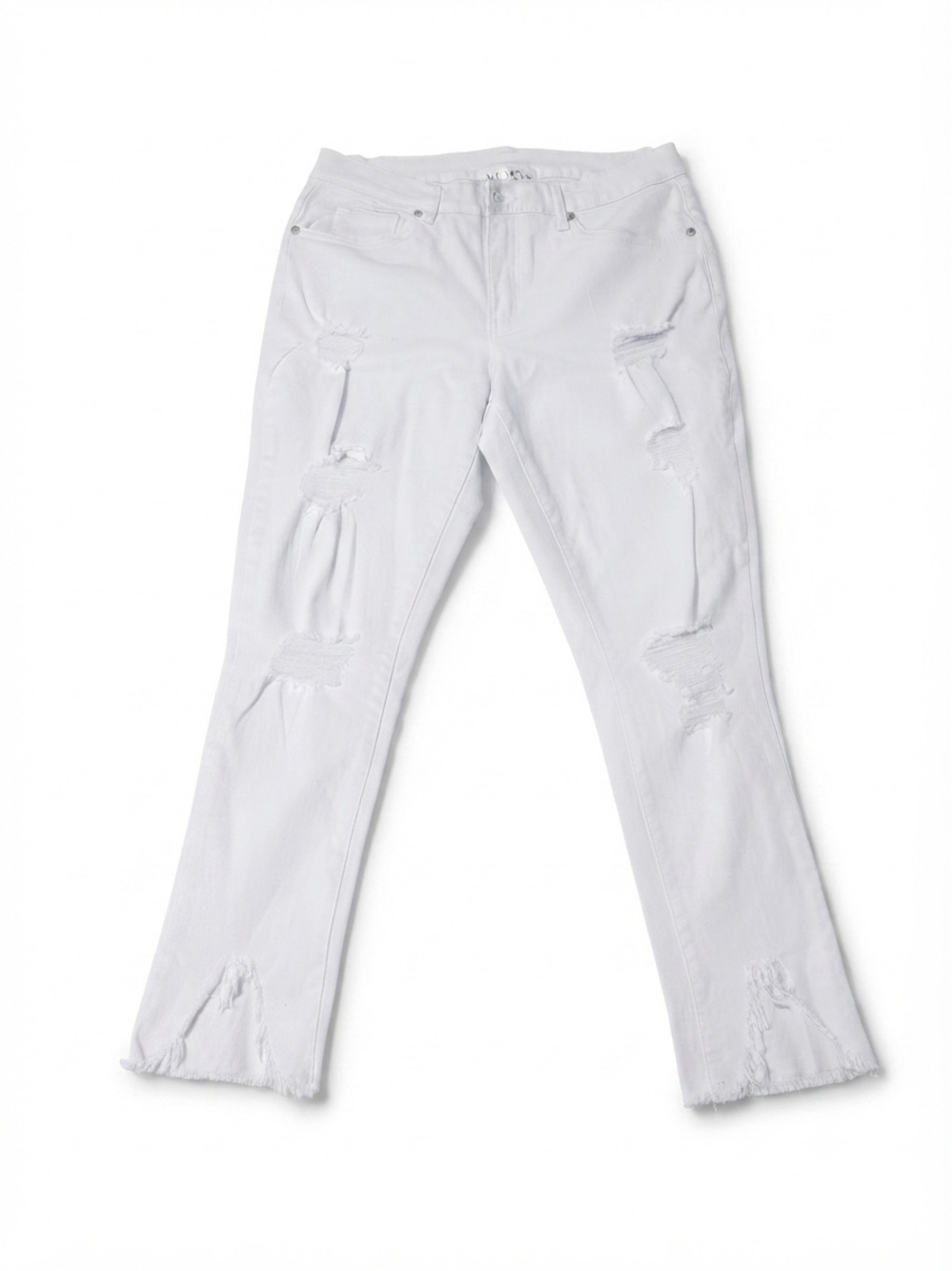 VENUS white distressed jeans, size US 10